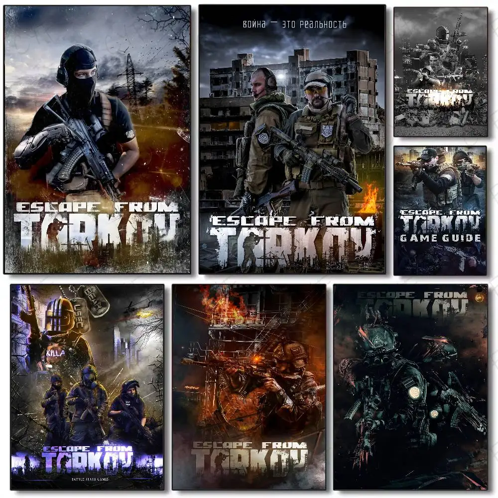 Spiel Escape from T-TarkovS Poster HD Kunst klebrige Wand wasserdicht Zuhause Wohnzimmer Schlafzimmer Bar ästhetische Dekoration Image