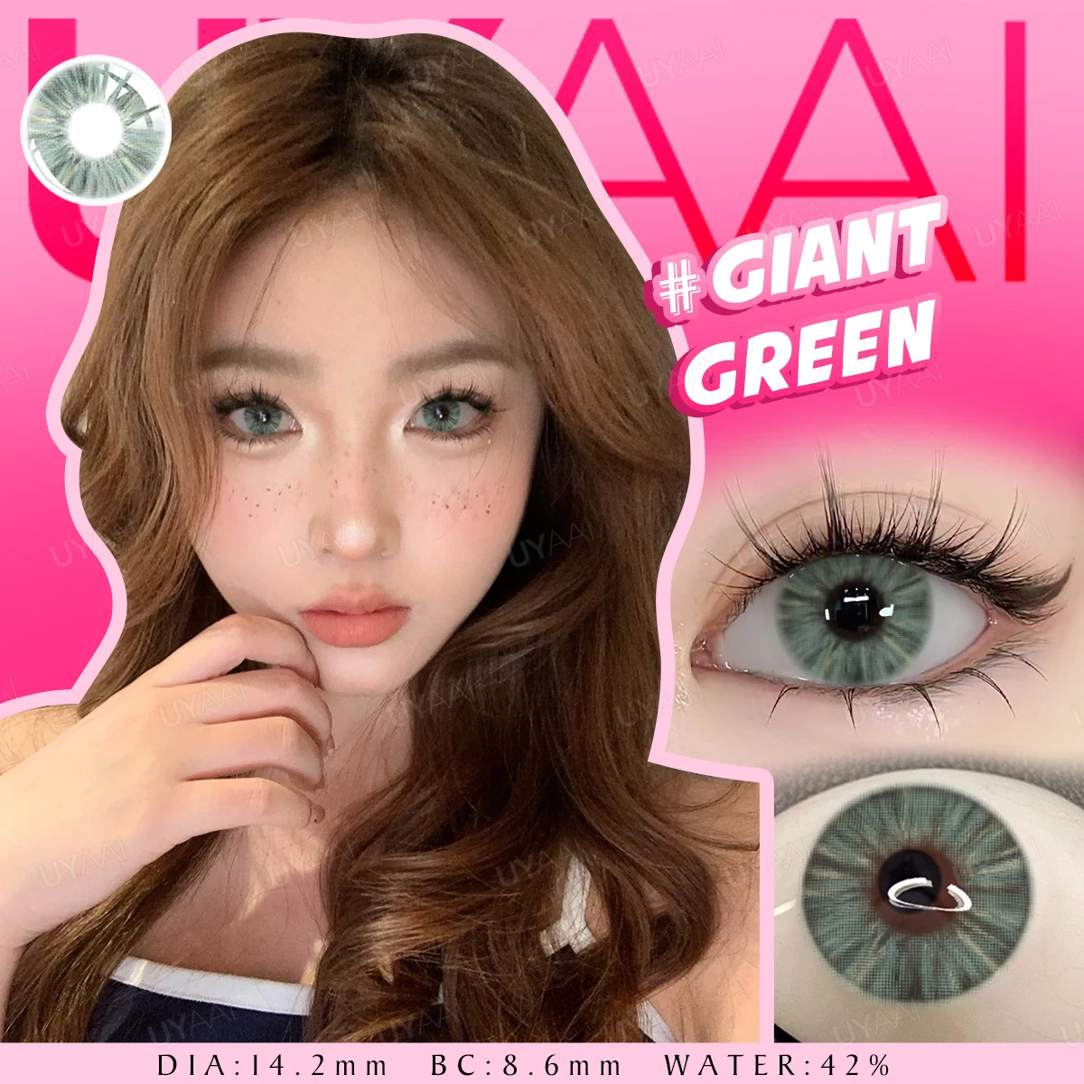UYAAI nouvelles lentilles de contact de couleur maquillages de beauté lentilles de contact naturelles lentilles de contact vertes lentilles circulaires lentilles bleues Contacts marron