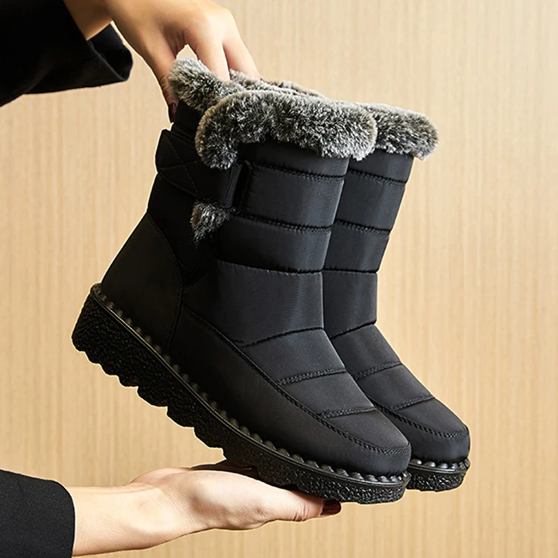 Schnee frauen Stiefel Plattform Schuhe Frauen Wasserdichte Frau Schuhe Weiche Stiefeletten Solide frauen Winter Schuhe Stiefel Botas mujer