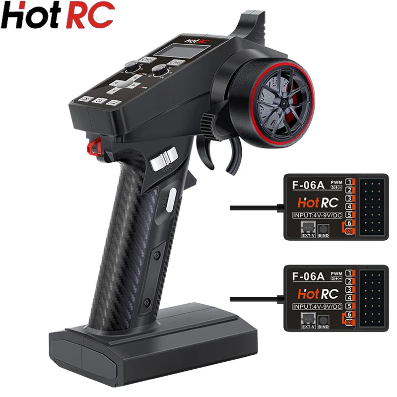 HOTRC CT-6A Einhand Control Radio Sender 2,4 GHz 6CH 6 Kanäle Fernbedienung Für RC Spielzeug Auto Boot Drone teile