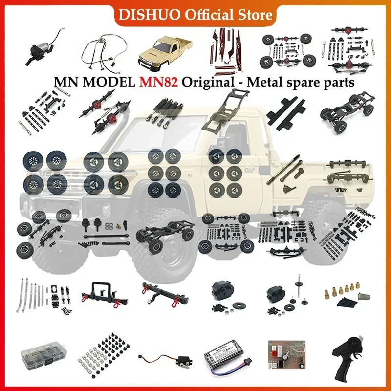 Motorgetriebegehäuse Motorantriebswelle Metallgetriebe Getriebebaugruppe Passend für MN82 MN78 1/12 ferngesteuertes Auto Image