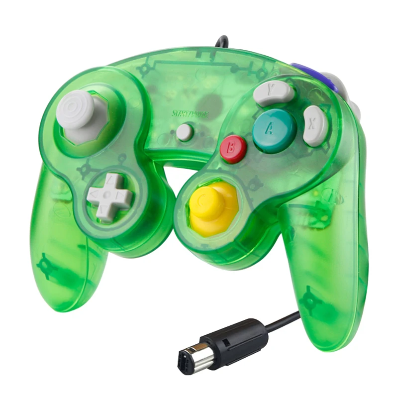 Nouveau manette de jeu couleur transparente pour manettes GameCube NGC manette de jeu filaire pour Console de jeu NGC Compatible avec Wii