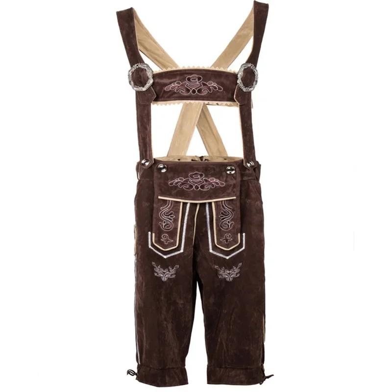 2018 Neues, hochwertiges Herren-Oktoberfest-Kostüm, Lederhosen, bayerisches deutsches Bierfest für Männer, Erwachsene, Halloween-Party-Outfit Image