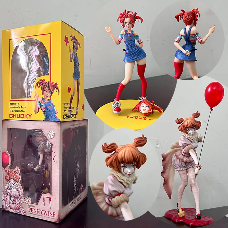 Horror Bishoujo Michael Myers Freddy Krueger Jason Voorhees Chucky Pennywise Figurensammlung Actionfigur Halloween Geschenke Image