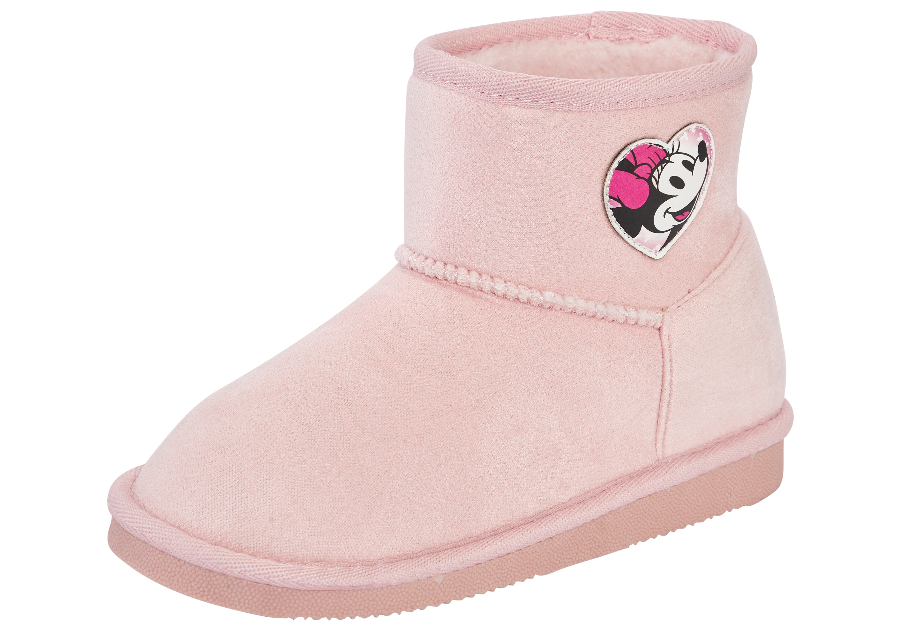 Schlupfboots DISNEY "MINNIE", Mädchen, Gr. 28, pink, Textil, Schuhe Schlupfboots, Winterschuhe, Winterboots, Snowboots, Schlupfstiefel, gefüttert