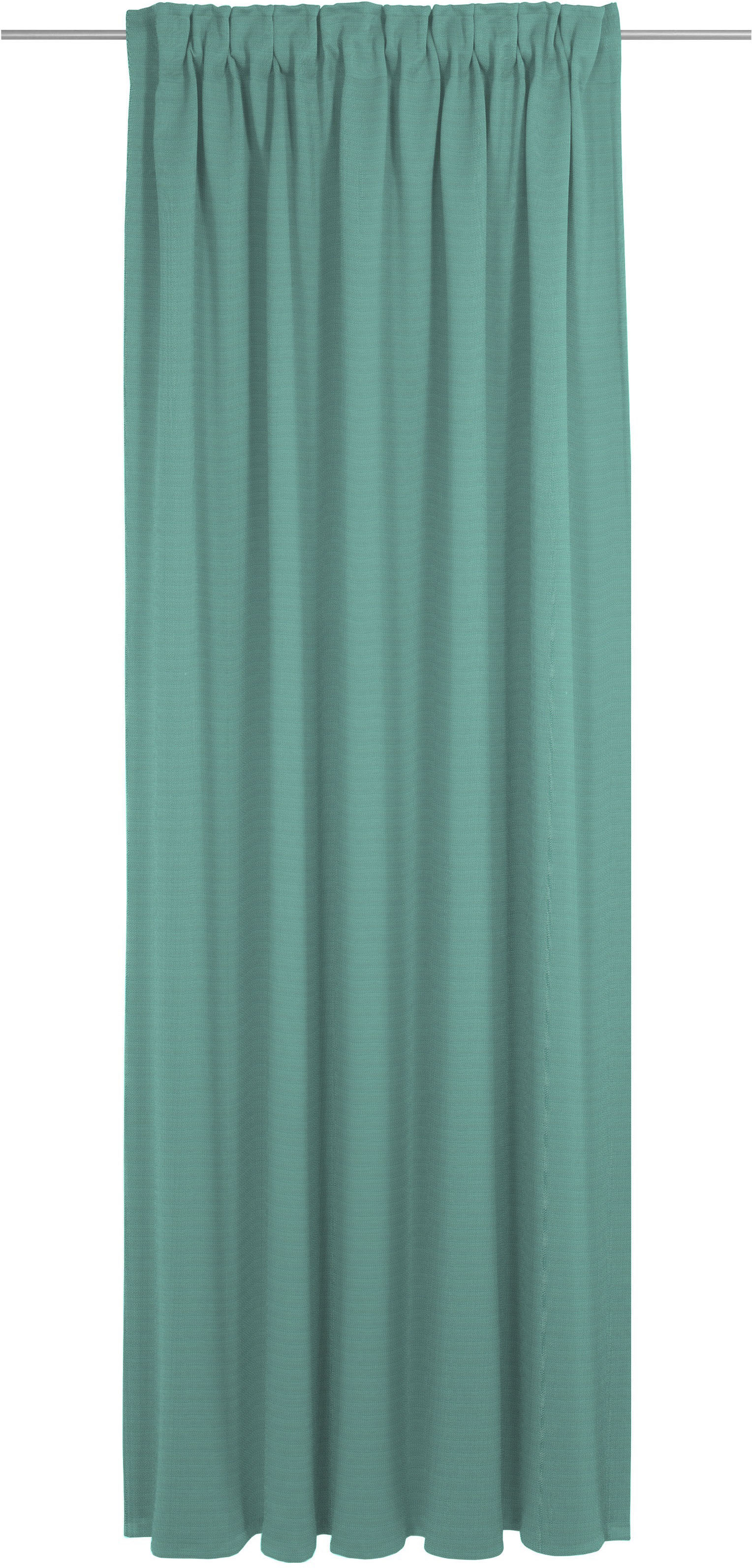 Vorhang ADAM "Uni Collection", blau (petrol), B:142cm H:205cm, Baumwolle (Bio-Baumwolle), Gardinen, Blickdichter aus 100% Bio-Baumwolle Image
