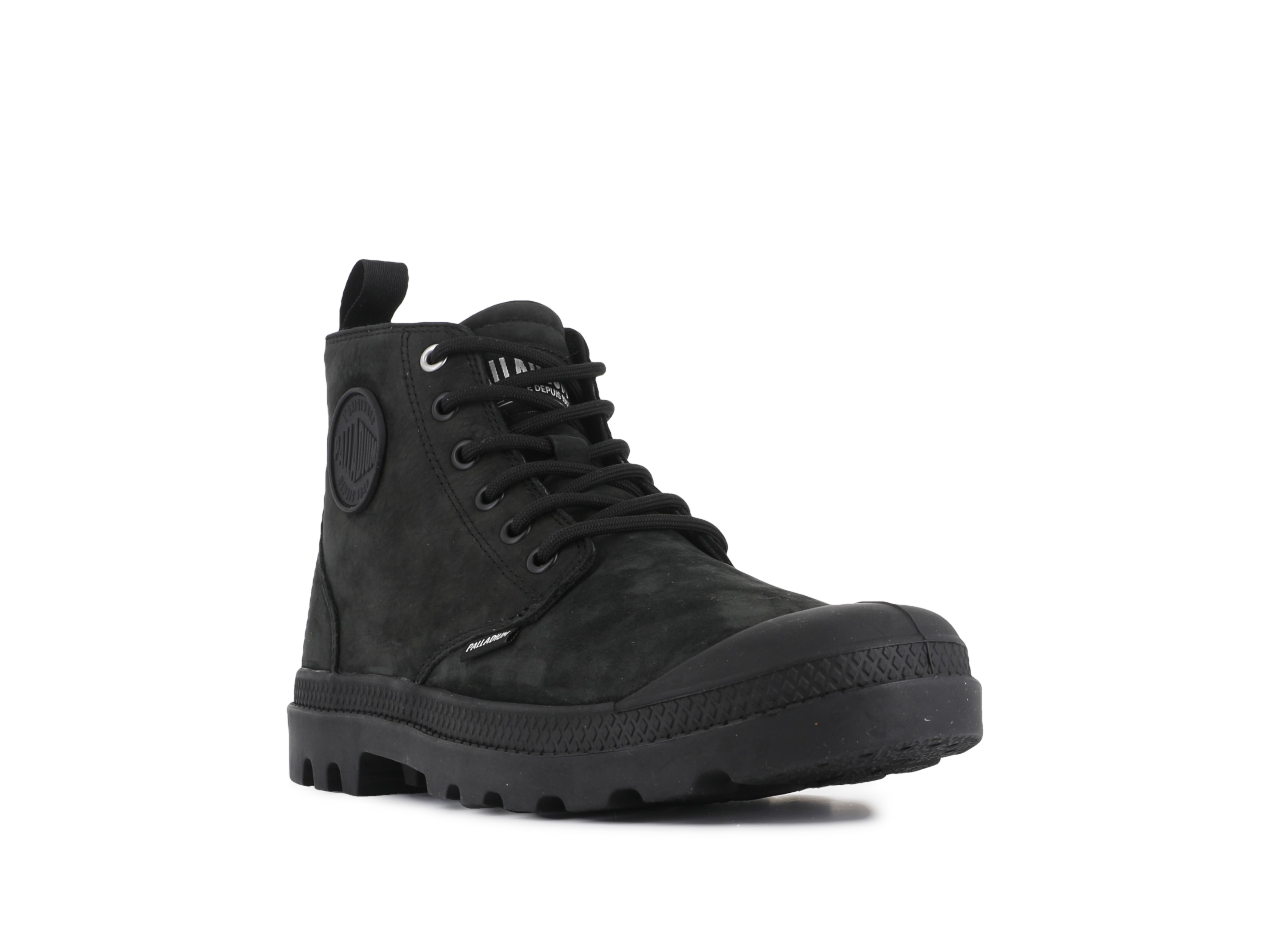 Schnürboots PALLADIUM "PAMPA HI NBK", Herren, Gr. 39, schwarz, Leder, Schuhe Schnürboots, Schnürstiefel, Schnürstiefelette
