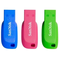 SanDisk Cruzer Blade USB-Stick 32 GB Farbig sortiert 3 Stück Image