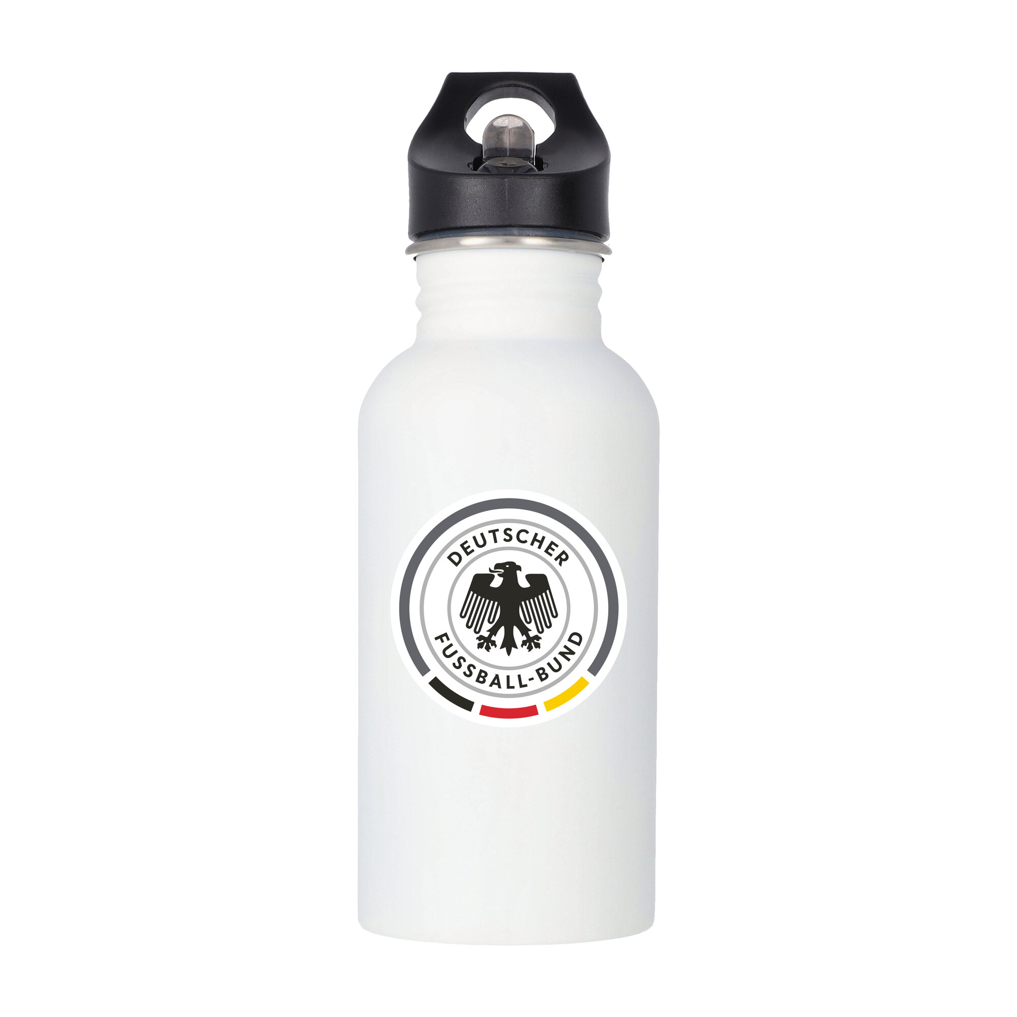 Trinkflasche aus Edelstahl mit Logo der deutschen Nationalmannschaft, 500 ml, Weiß Image