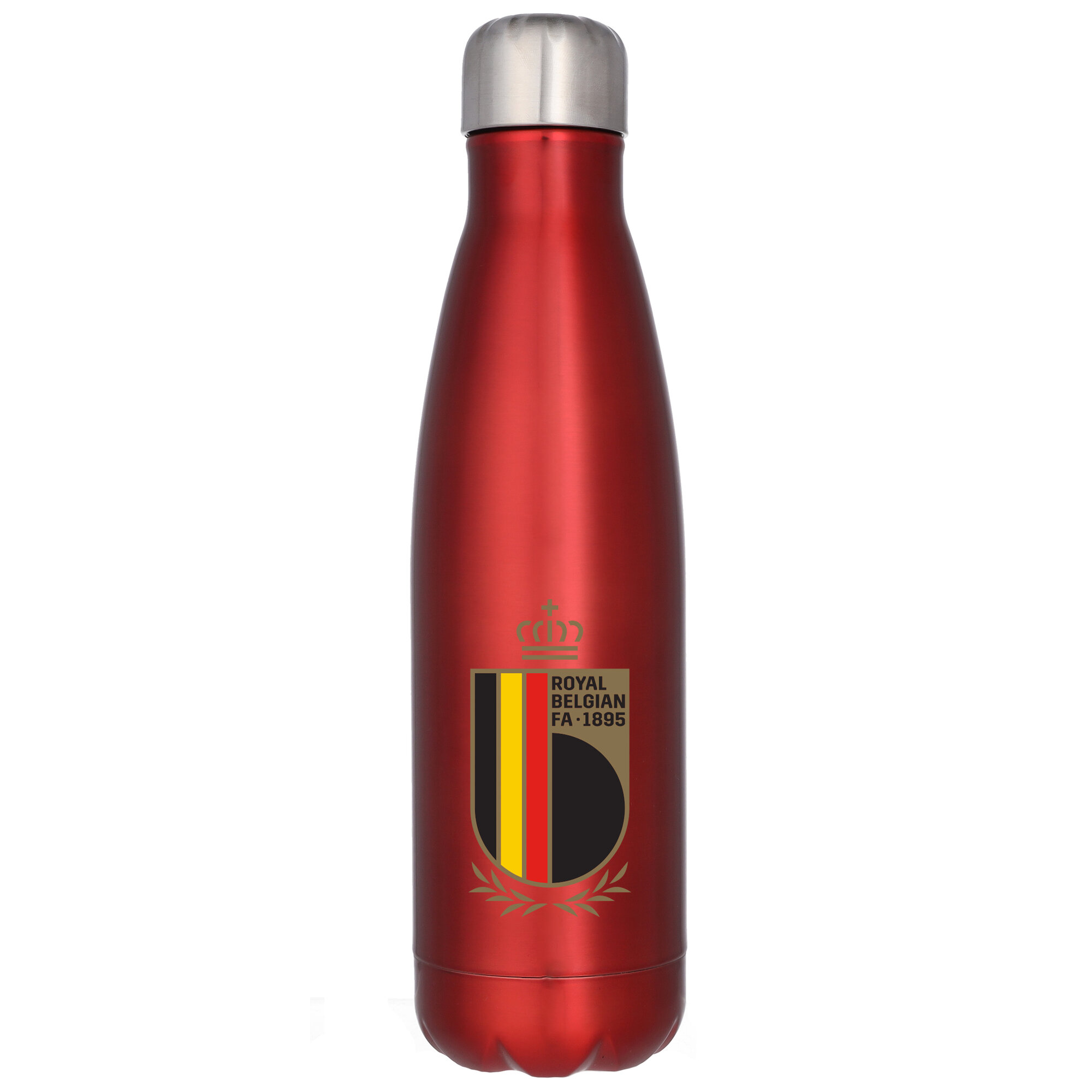 Trinkflasche aus Edelstahl mit Logo der belgischen Nationalmannschaft, 500 ml, Rot Image
