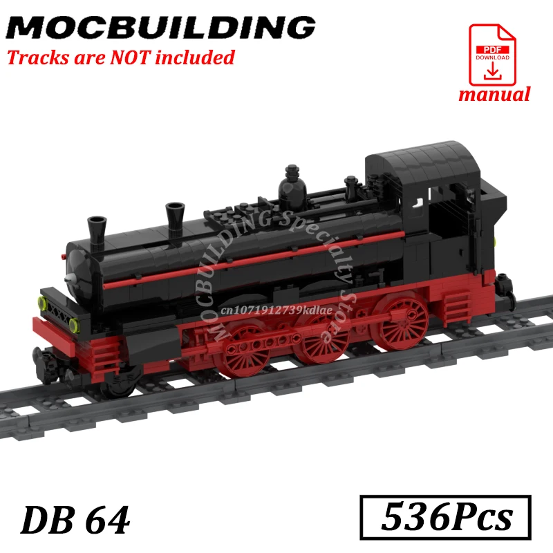 DB64 Lokomotive Display Modell MOC Bausteine Ziegel Spielzeug Kreative Eisenbahn Zug Bau Geschenk Geschenk Image