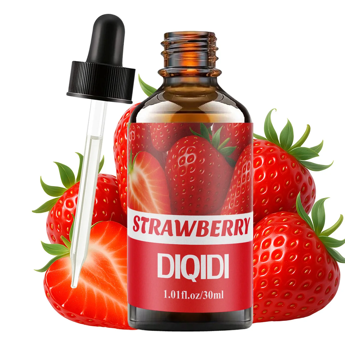 Huile essentielle de fraise, huile essentielle de fruits, huile de soin du visage, des cheveux, du corps, huile essentielle composée, bain, spa. Huile parfumée,