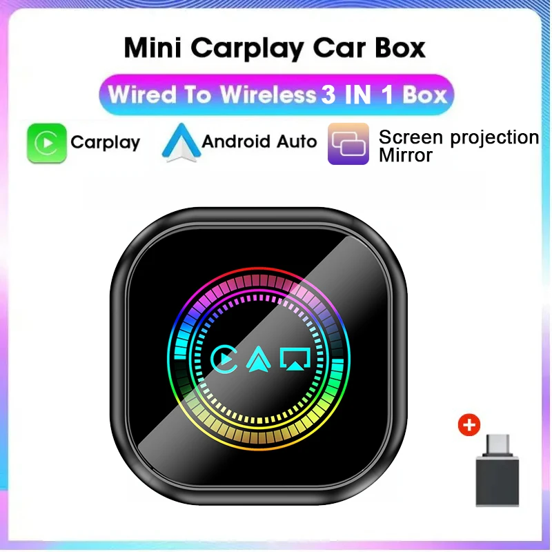 Smart Carplay 3In1 Wireless Carplay Adapter Airplay Wireless Android Auto USB Dongle Plug Und Play Wired Carplay Zu Wireless Image