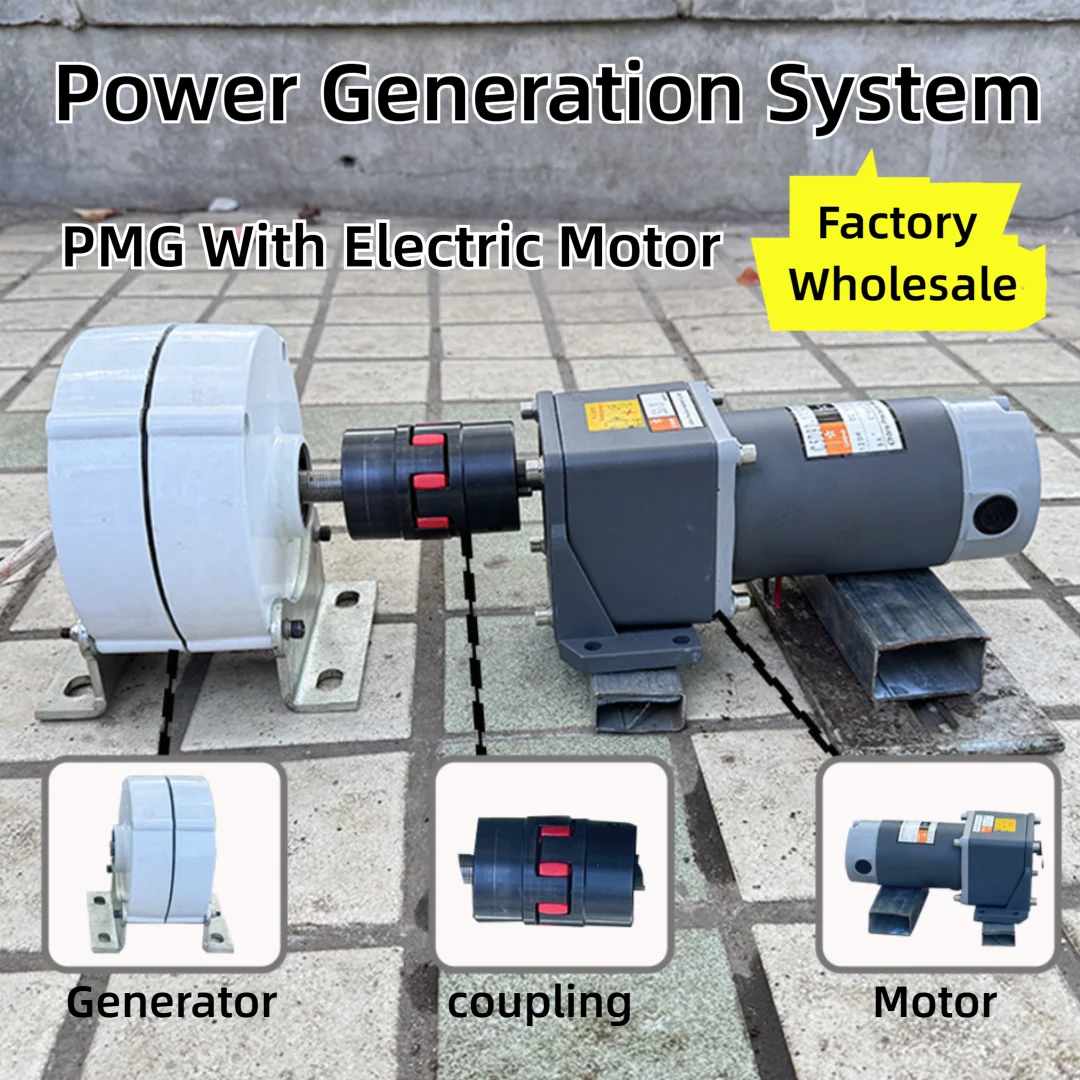 CE-zertifizierter 2 kW 3 kW 6 kW Permanentmagnetgenerator 12 V 24 V 48 V Lichtmaschine Tragbares Generatorset für Heimcamping mit Gleichstrommotor Image