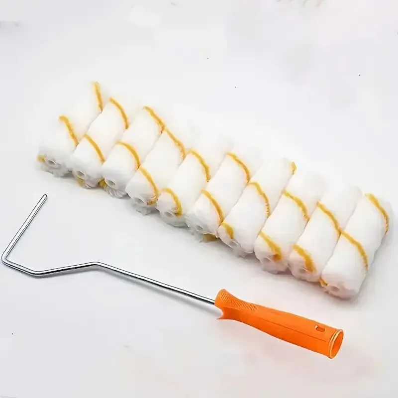 10 Stück kleine 4-Zoll-Rollenbürste, Mini-Daumenwalzenbürste, nicht ausfallender Kern, Farbe, Latexfarbe, Beschichtung, Eckreparatur Image
