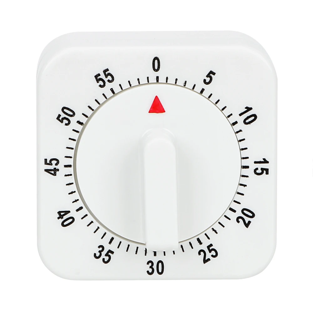 Outils de cuisine compte à rebours alarme rappel outils de cuisine 60 Minutes minuterie de cuisine minuterie mécanique carrée blanche