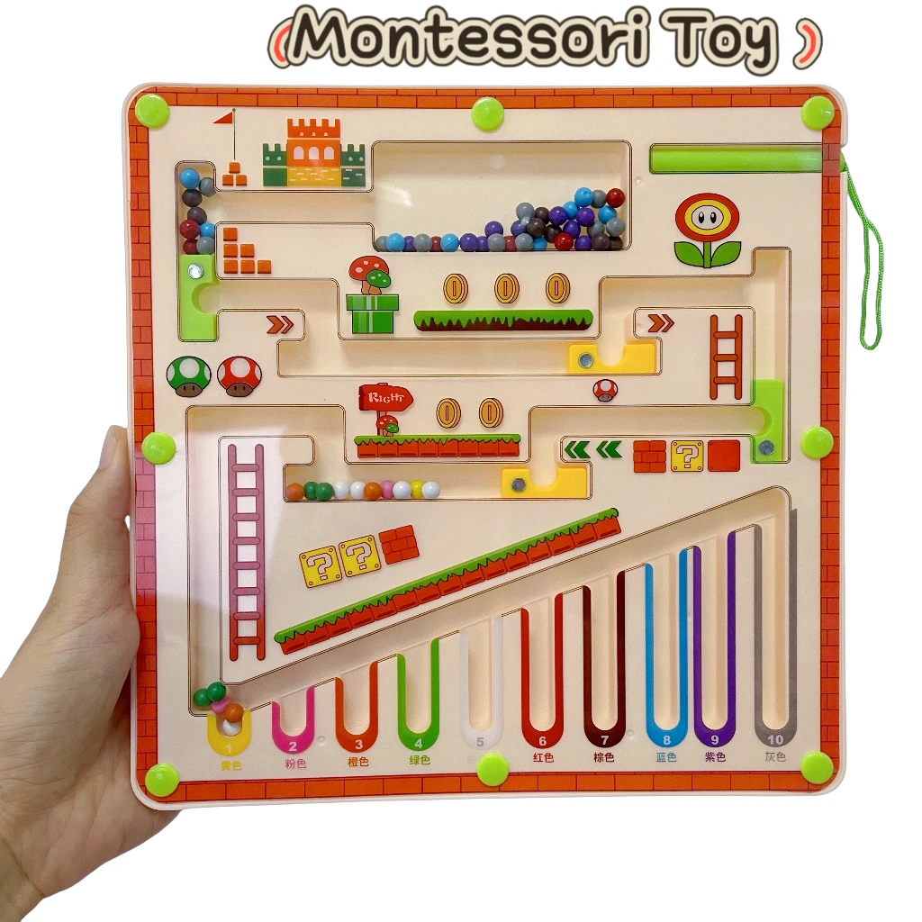 Magnetic Color and Number Maze Learning Education Toys Color Matching Montessori Toys Toys Concentration training for child Gift