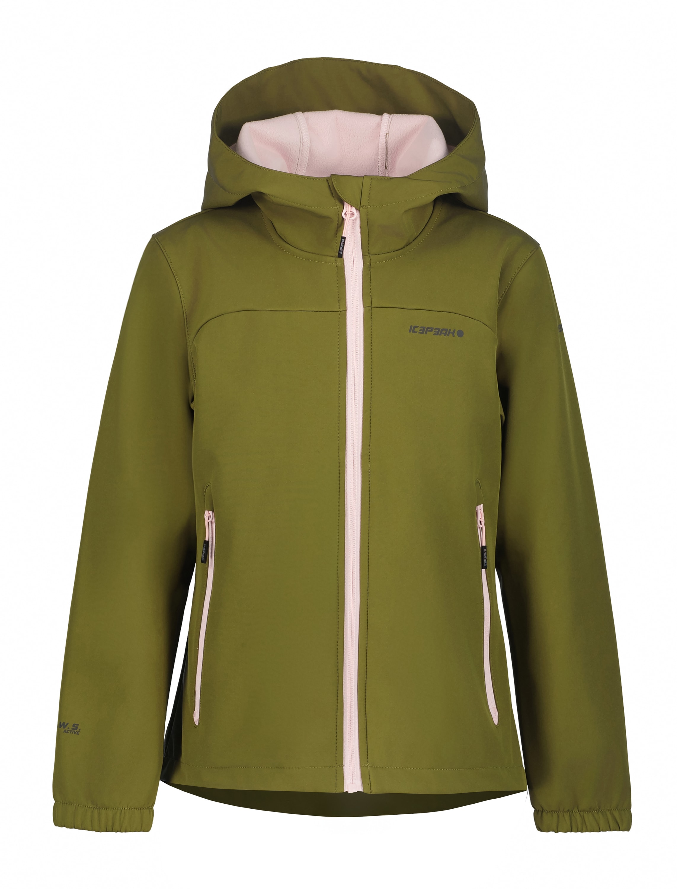 Outdoorjacke ICEPEAK "Icepeak Softshell jacke Kobryn Jr", Kinder, Gr. 152, grün, 95% Polyester, 5% Elasthan, Jacken Image
