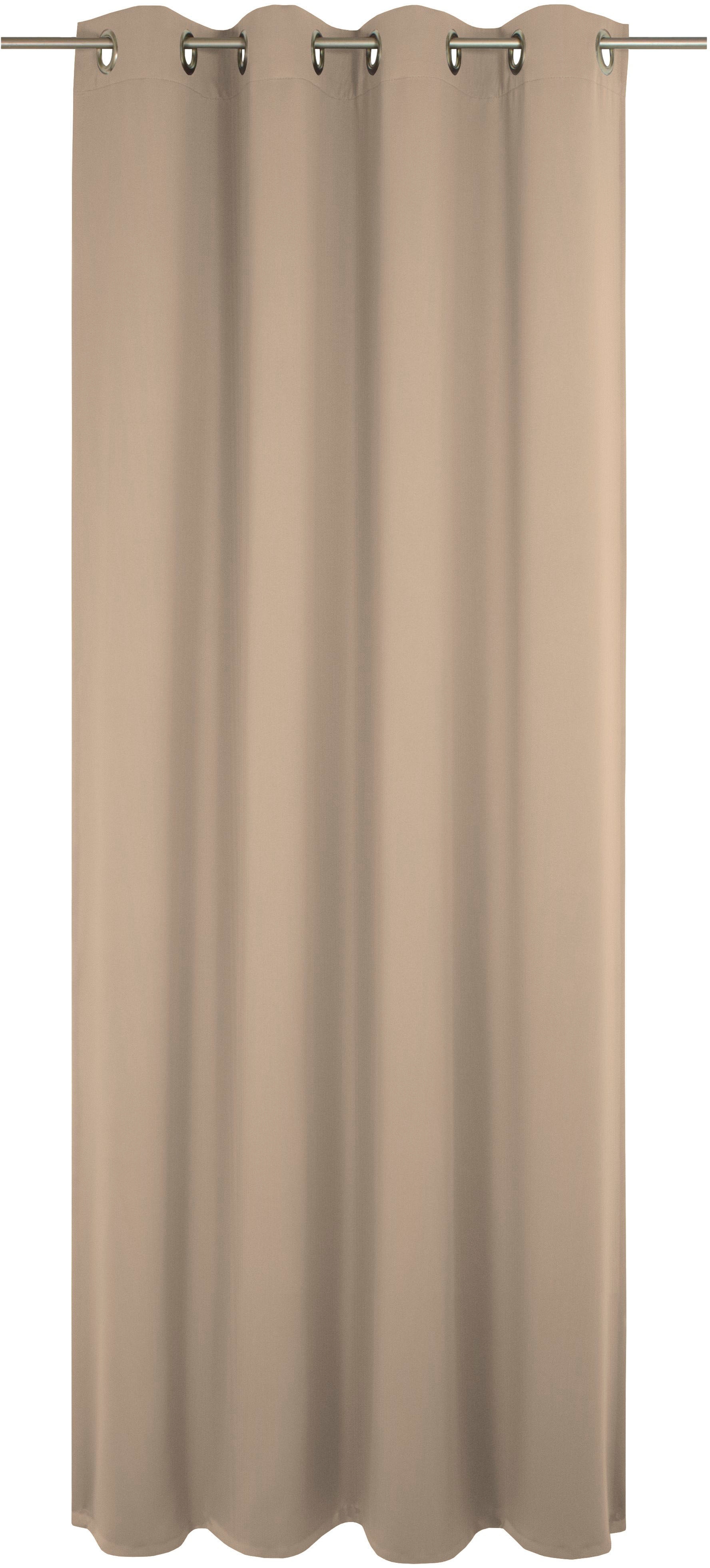 Vorhang ADAM "Uni Collection", braun (hellbraun), B:142cm H:375cm, Baumwolle (Bio-Baumwolle), Gardinen, Blickdichter aus 100% Bio-Baumwolle Image