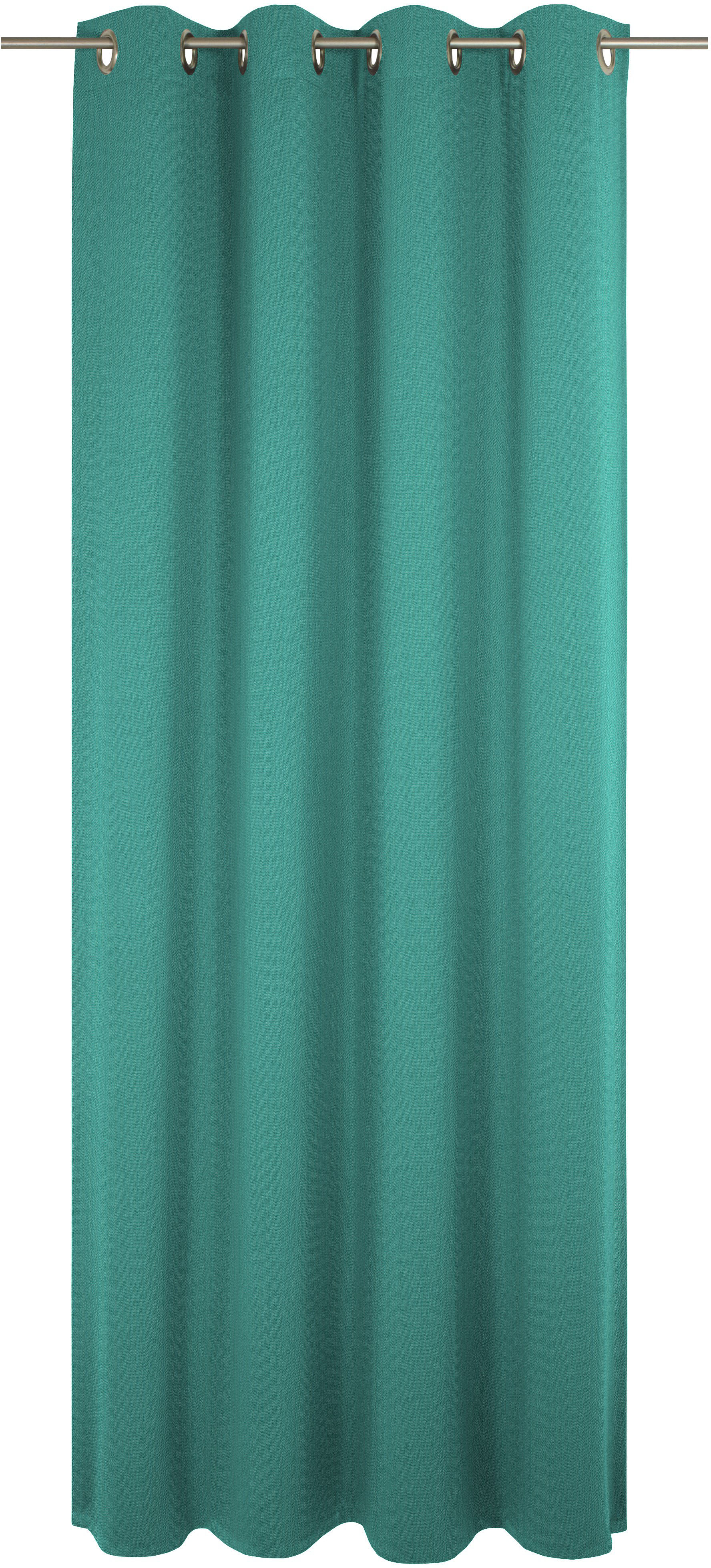 Vorhang ADAM "Uni Collection", blau (petrol), B:142cm H:205cm, Baumwolle (Bio-Baumwolle), Gardinen, Blickdichter aus 100% Bio-Baumwolle Image