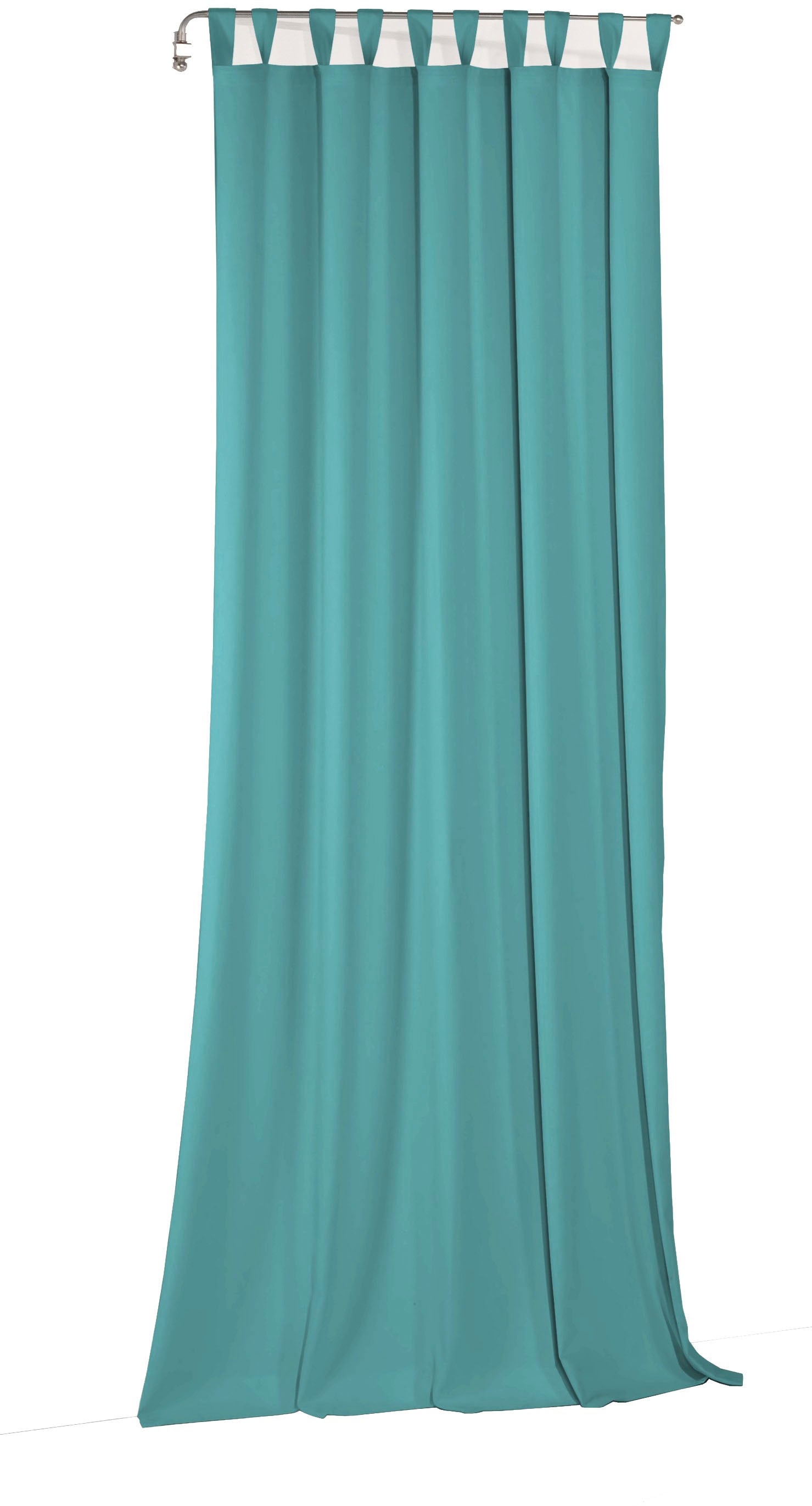 Vorhang WIRTH "Newbury", blau (türkis), B:130cm H:295cm, Baumwolle, Polyester, Gardinen, nach Maß Image