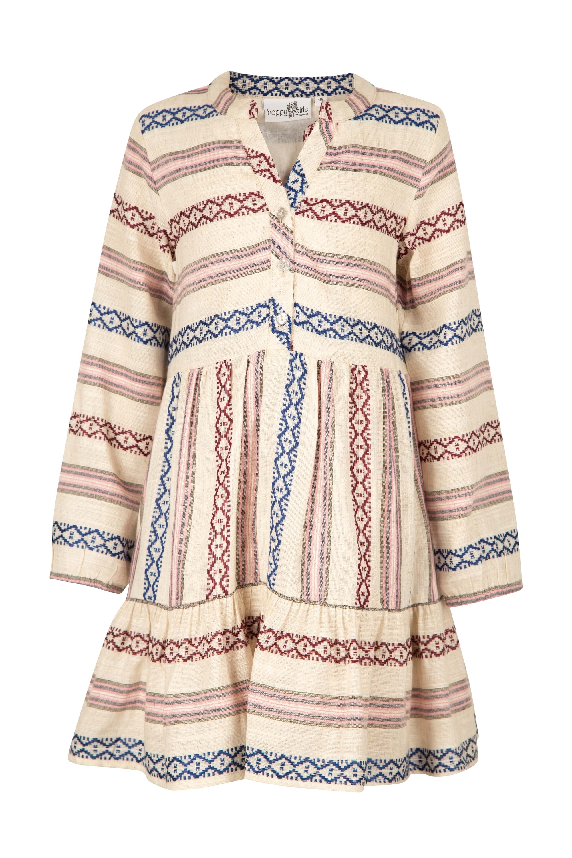 Sommerkleid HAPPY GIRLS "Mädchenkleid", Mädchen, Gr. 128, EURO-Größen, beige, Stoff, 100% Baumwolle, normal, Kleider Image