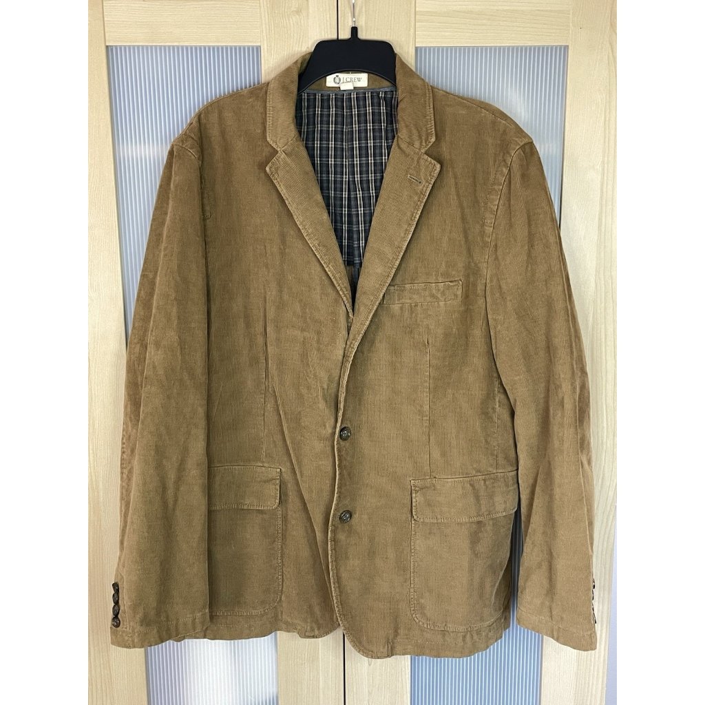 J. Crew Suits & Blazers | J Crew Corduroy Cotton Tan Mens 3 Button Blazer Sport Coat Jacket Sz L Preppy | Color: Tan | Size: L