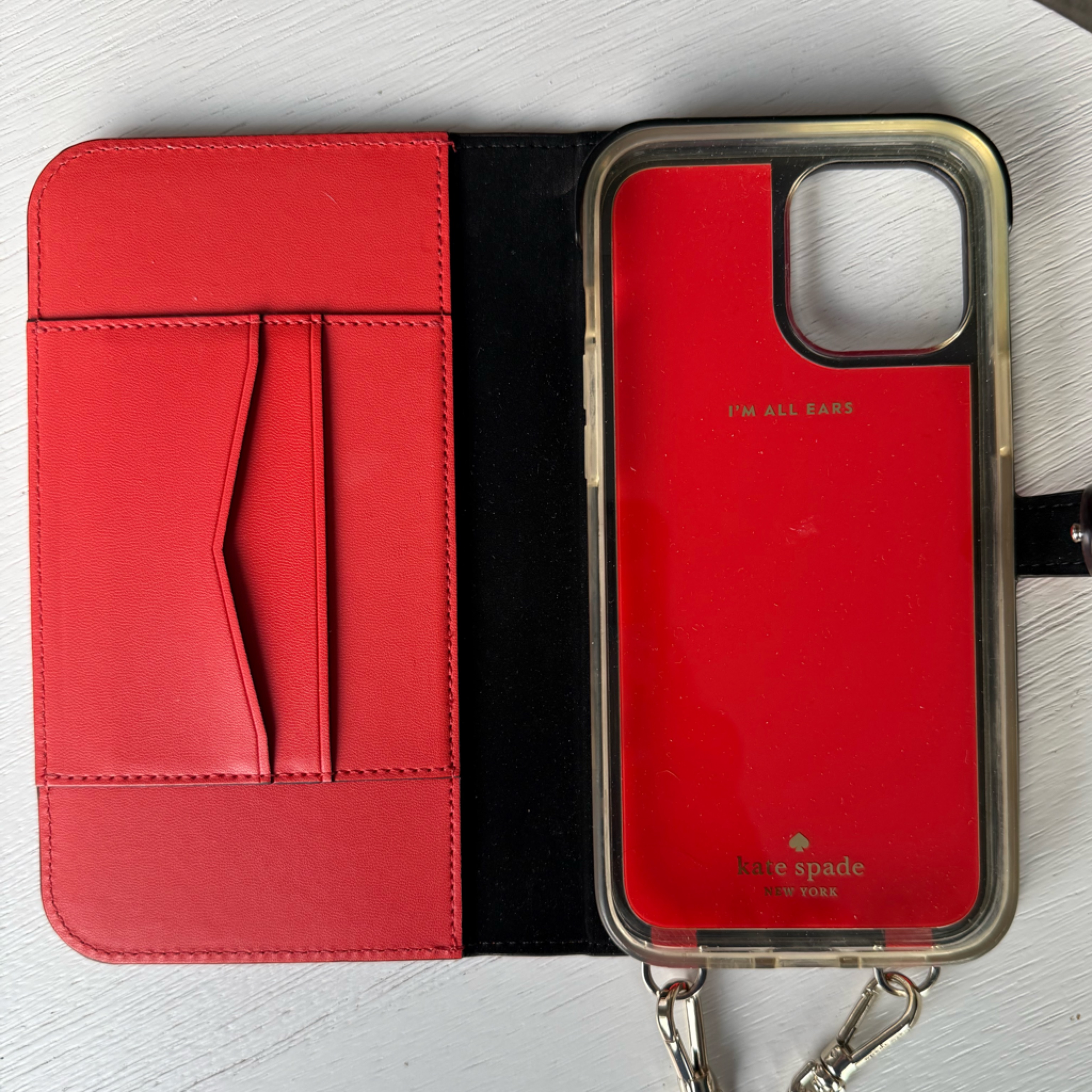 Kate Spade Cell Phones & Accessories | Kate Spade Orange Phone Case With Card Slots | Color: Gold/Orange | Size: Os