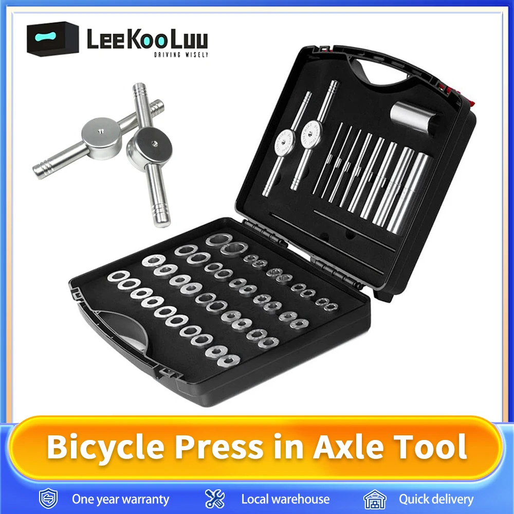 Kit d'outils d'installation et de retrait de roulement de moyeu de vélo, ensemble d'outils de support inférieur pressé, outil d'assemblage de démontage de moyeu de roulement, Kit d'outils de vélo