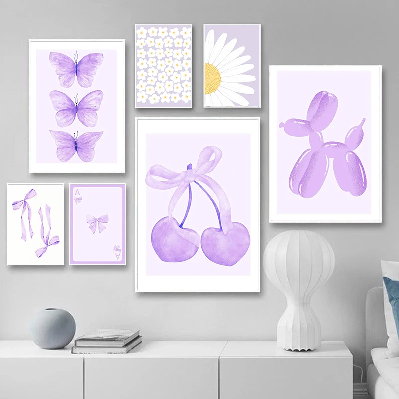 Modisches und frisches lila abstraktes Designmuster Kunstposter Leinwanddruck Wohnzimmer Sofa Hintergrund Wand moderne Dekoration Image