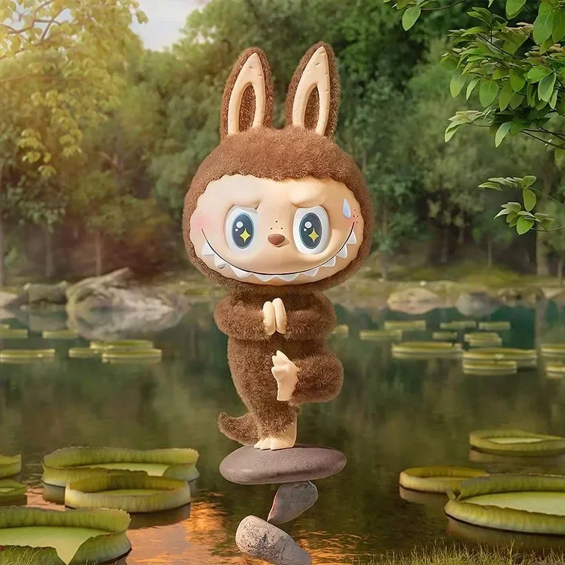 POP MART LABUBU THE MONSTERS Lazy Yoga Series Blind Box Mystery Box Guess Bag Spielzeug Puppe Niedliche Anime-Figur Desktop-Ornamente