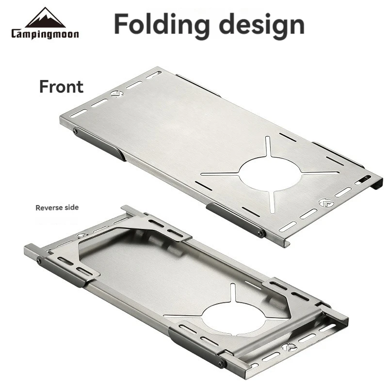 CAMPINGMOON Isolierter Tisch für Picknick im Freien, Edelstahl, Einzelfliege, kleiner Tisch, tragbarer Camping-Klapptisch