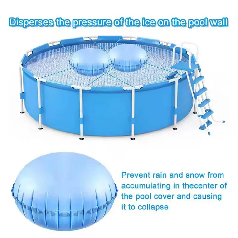 Oreillers de piscine pour piscines hors sol, oreiller de piscine en PVC résistant au froid, coussin gonflable de piscine résistant au froid d'hiver C6R7