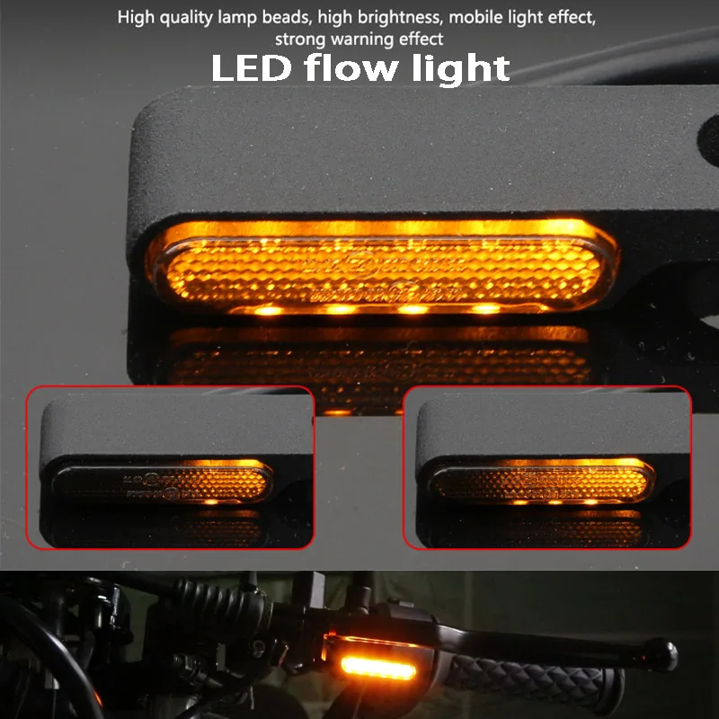 Moto LED Mini Flusso Indicatori di direzione 12V Moto Scooter Indicatori manubrio Luci Lampeggiante Lampade Ambra Lampeggiatore Fanale posteriore