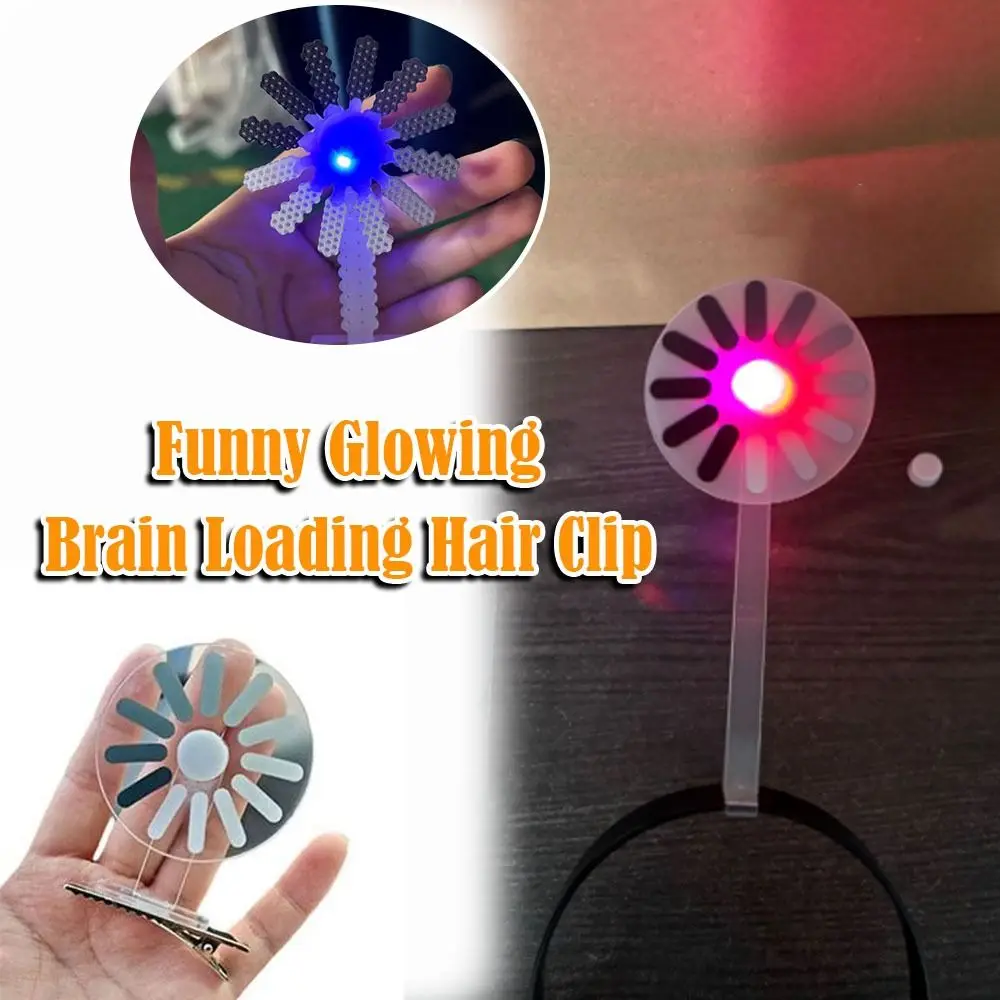 Lustige Haarspange, Stirnband, drehbarer Haarschmuck, kreative Gehirn-Ladeclip, Laden des mittleren Stirnbandes, Geschenk für Freunde Image