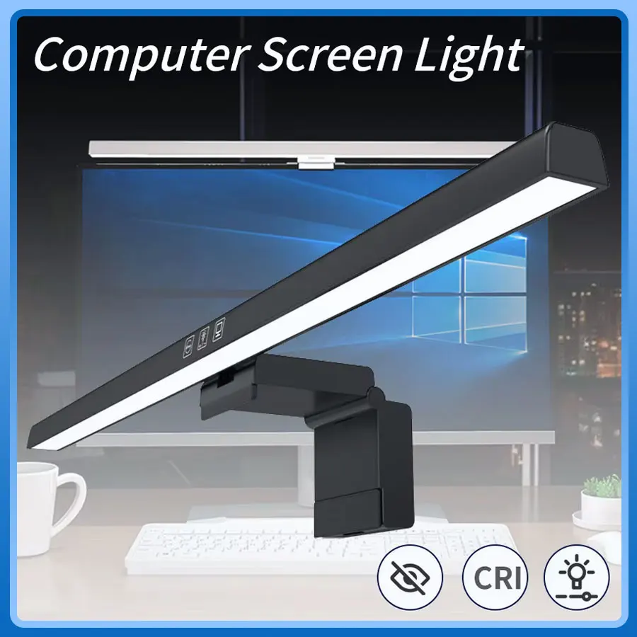 50cm ordinateur moniteur lumière Protection des yeux écran suspension lumière stepless gradation barre lampe de Table étude lampe de lecture moniteur lumière