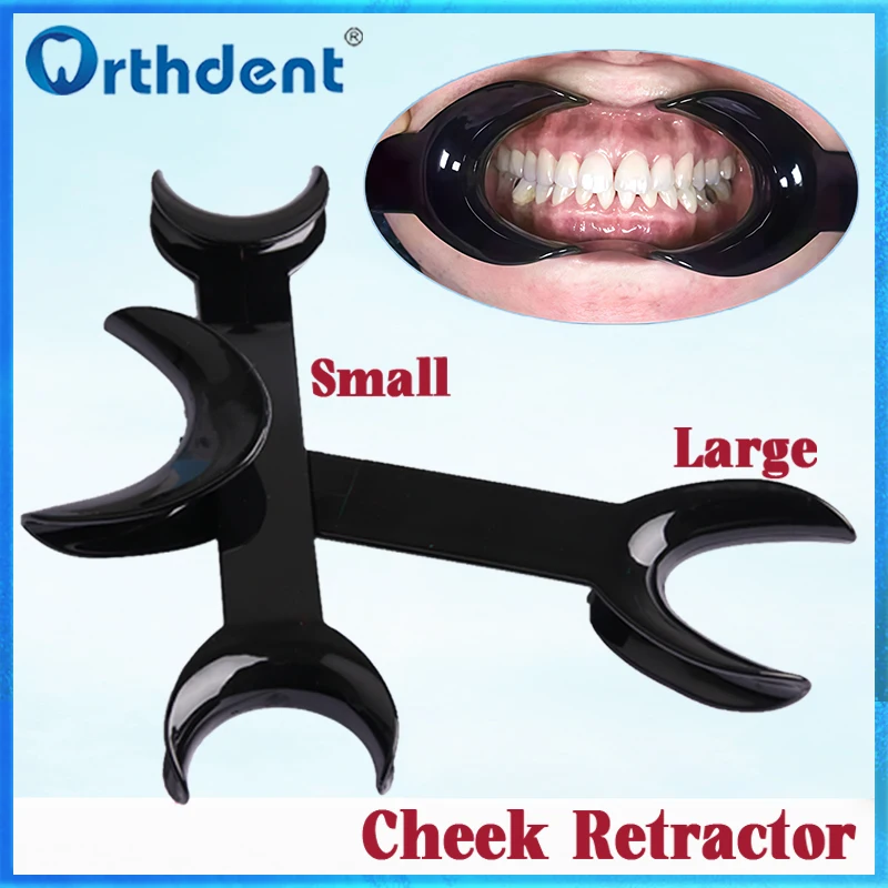 4Pcs Dental Doppel Kopf T-Form Wange Mund Lip Retractor Intraorale Opener Mund Expander Kunststoff Zahnmedizin Kieferorthopädische material Image