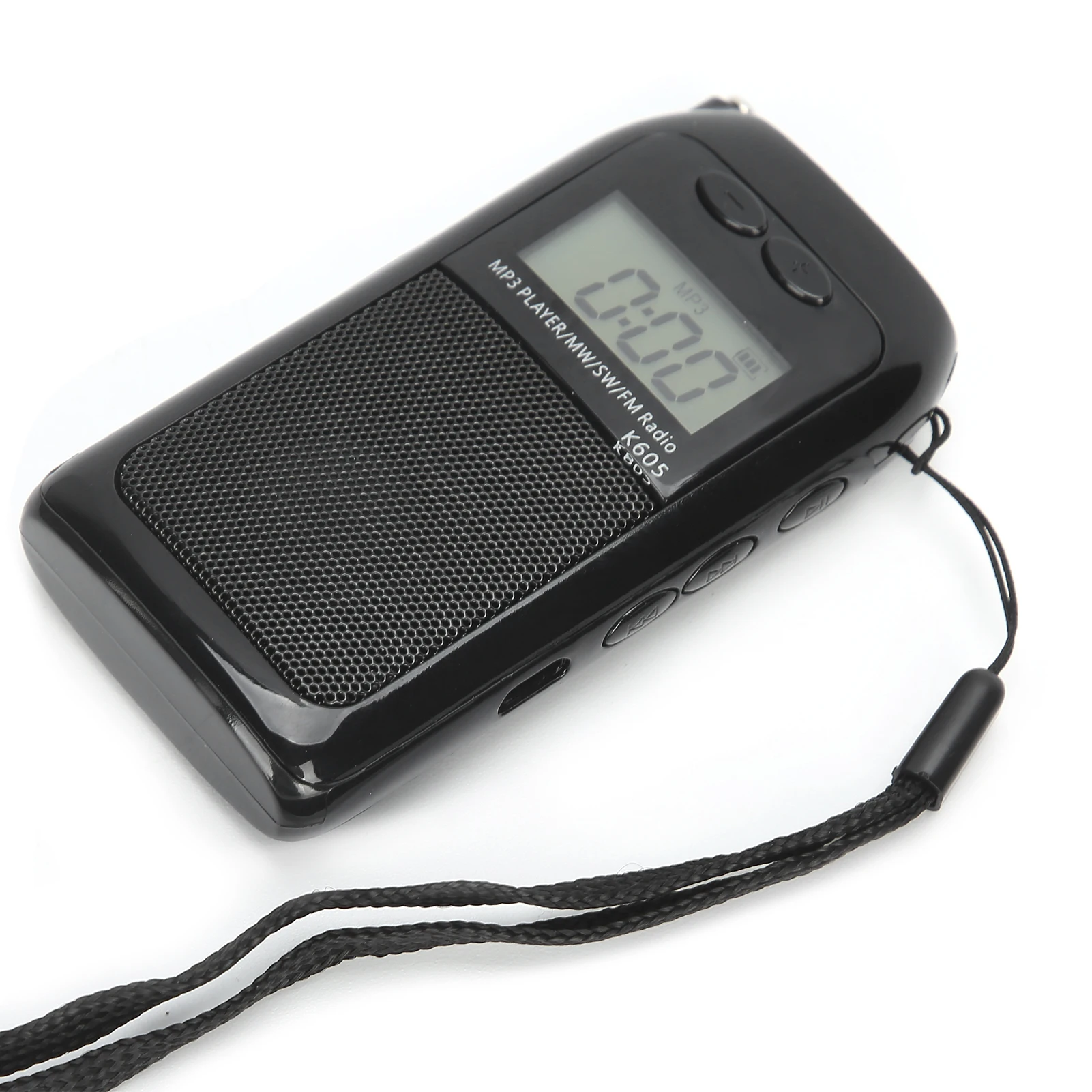 K-605 Mini lecteur MP3 FM/SW/MW récepteur Radio de réglage numérique écran LCD avec écouteurs lecteur de musique MP3 récepteur de Radio de réglage