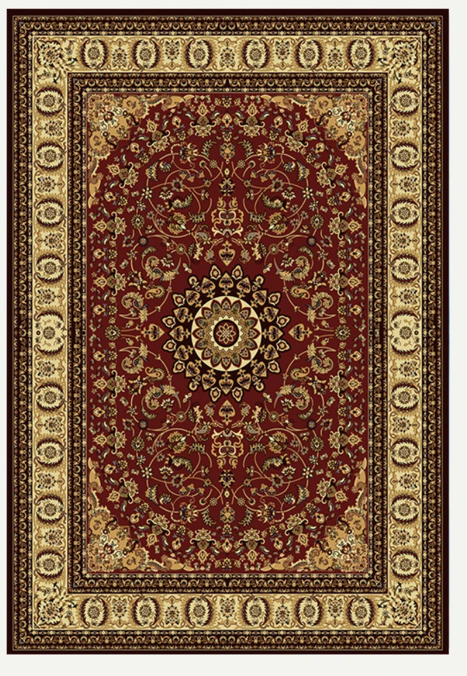 Red Turkish Vintage Design Carpet for Living Room Bedroom Floor Rug Boho Washable Themed Decor Floor Mat Kitchen table floor mat