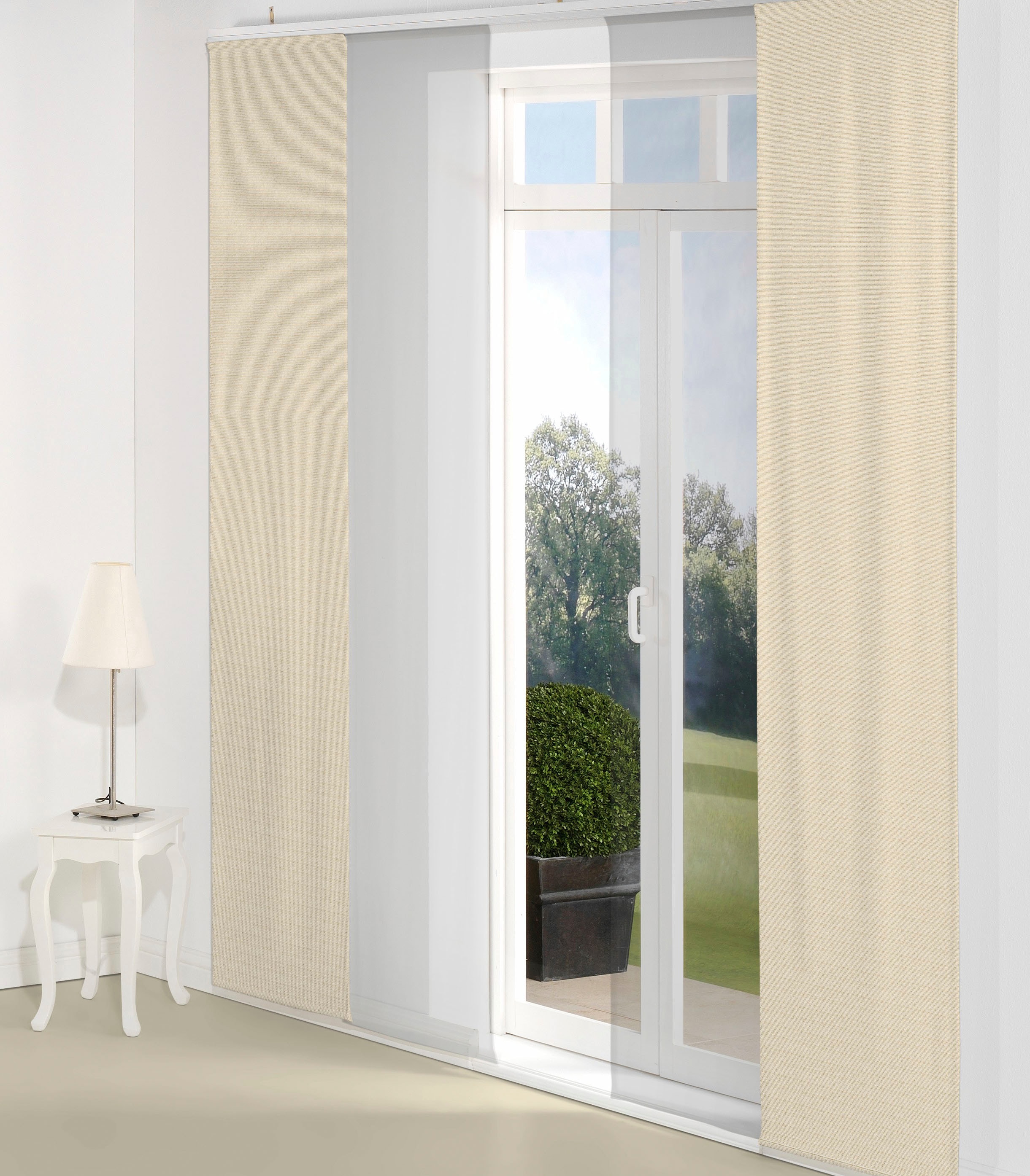 Schiebegardine WIRTH "Berwick" Gr. 4, gold (goldfarben), B:60cm H:245cm, Jacquard, Baumwolle, Polyester, Gardinen Image
