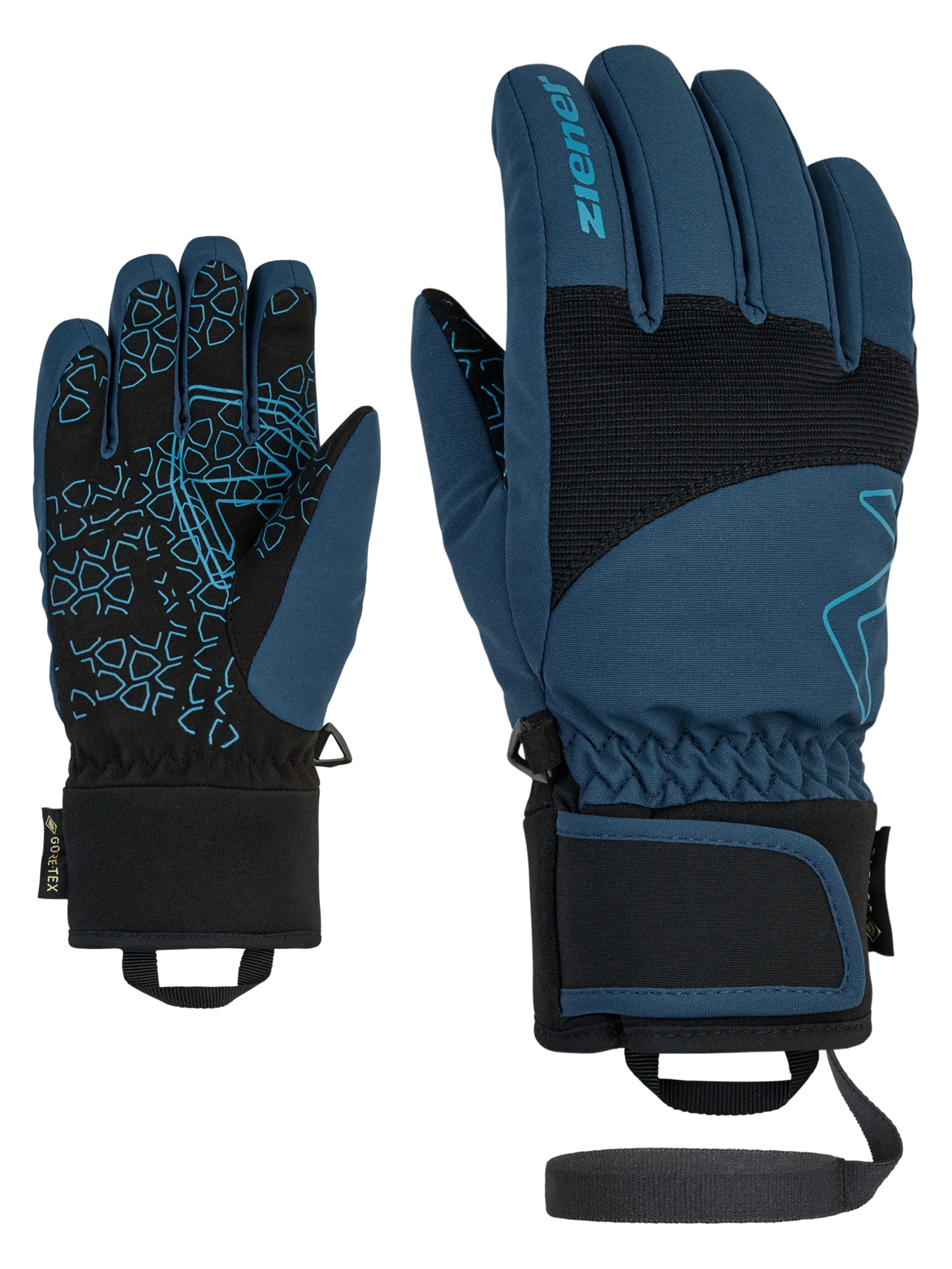 Skihandschuhe ZIENER "LOTAR-Z GTX PR glove", Kinder, Gr. 7.5, hale navy, Materialmix, Handschuhe Image