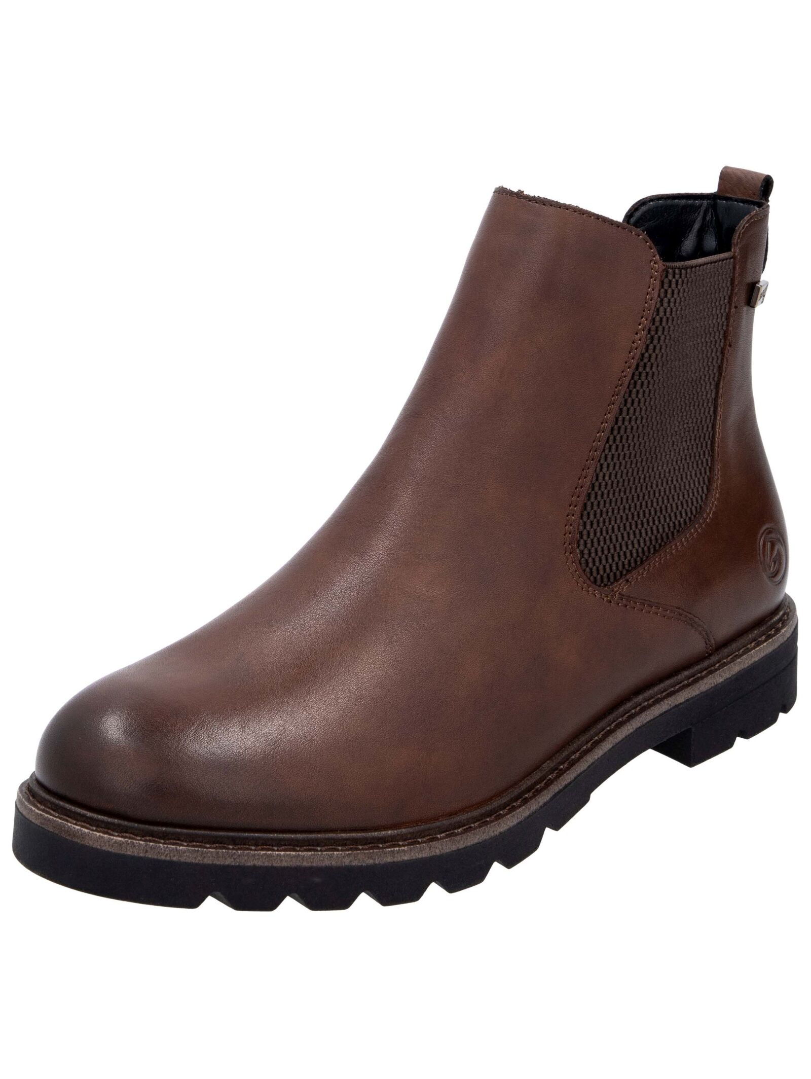 Stiefelette REMONTE "Remonte Stiefelette Leder/Textil", Damen, Gr. 39, chestnut, Leder, Textil, Schuhe Stiefelette