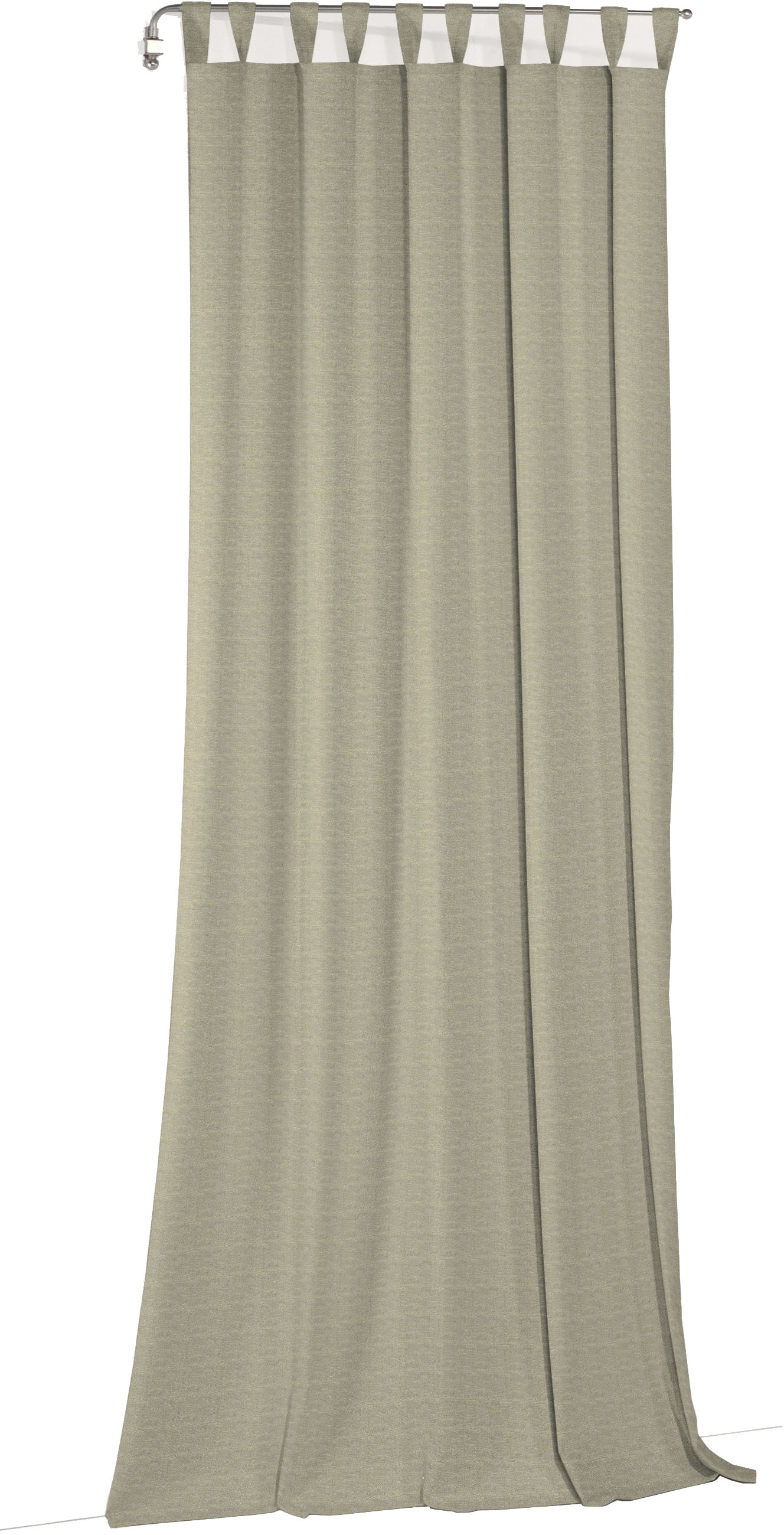 Vorhang WIRTH "Torbole", grün (lindgrün), B:132cm H:385cm, Baumwolle, Polyester, Gardinen, nach Maß Image