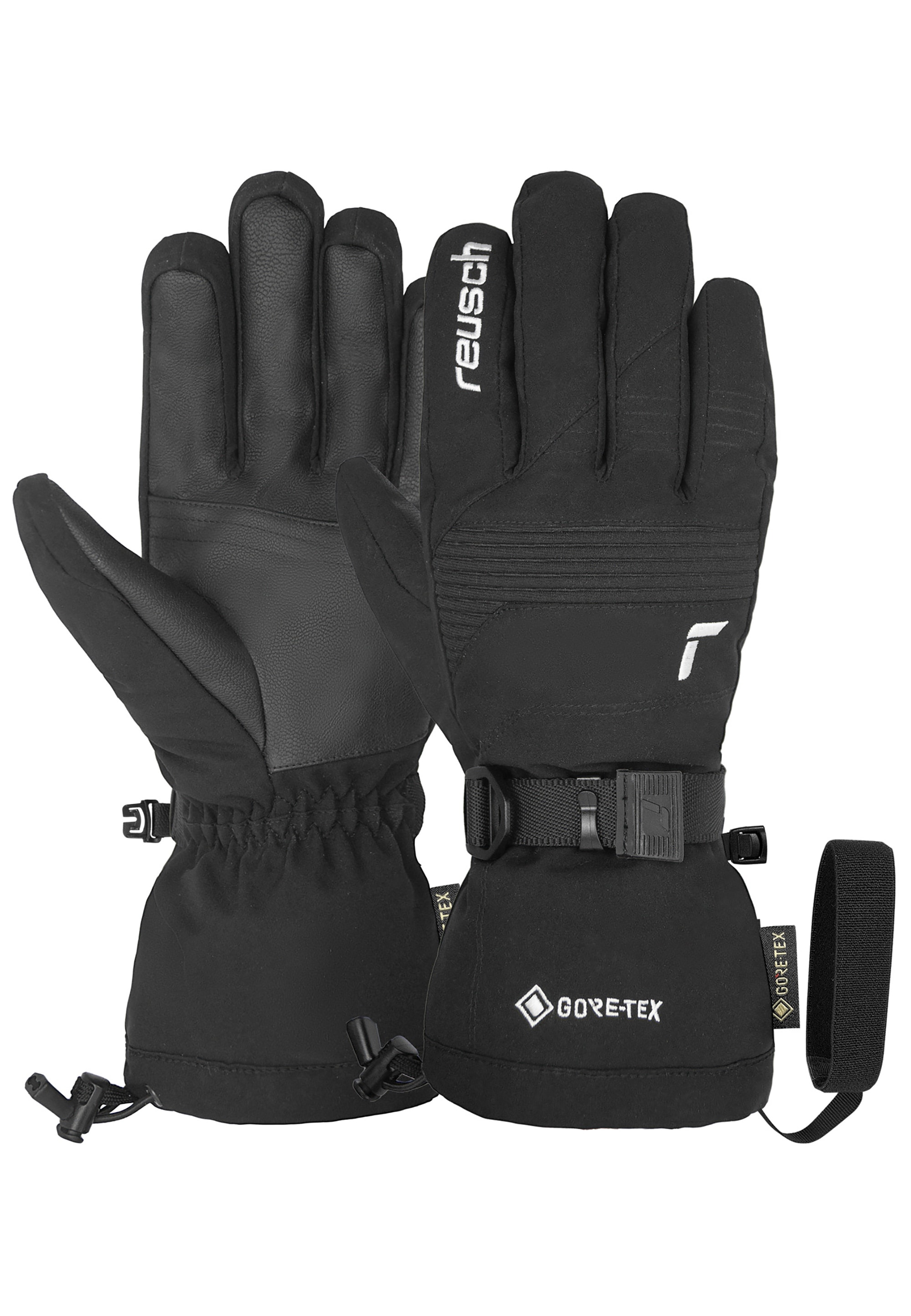 Skihandschuhe REUSCH "Powder Spirit GORE-TEX", Damen, Gr. 6,5, schwarz, weiß, 90% Polyester, 10% Polyurethan, unifarben, Handschuhe, mit wasserdichter, atmungsaktiver Funktion Image