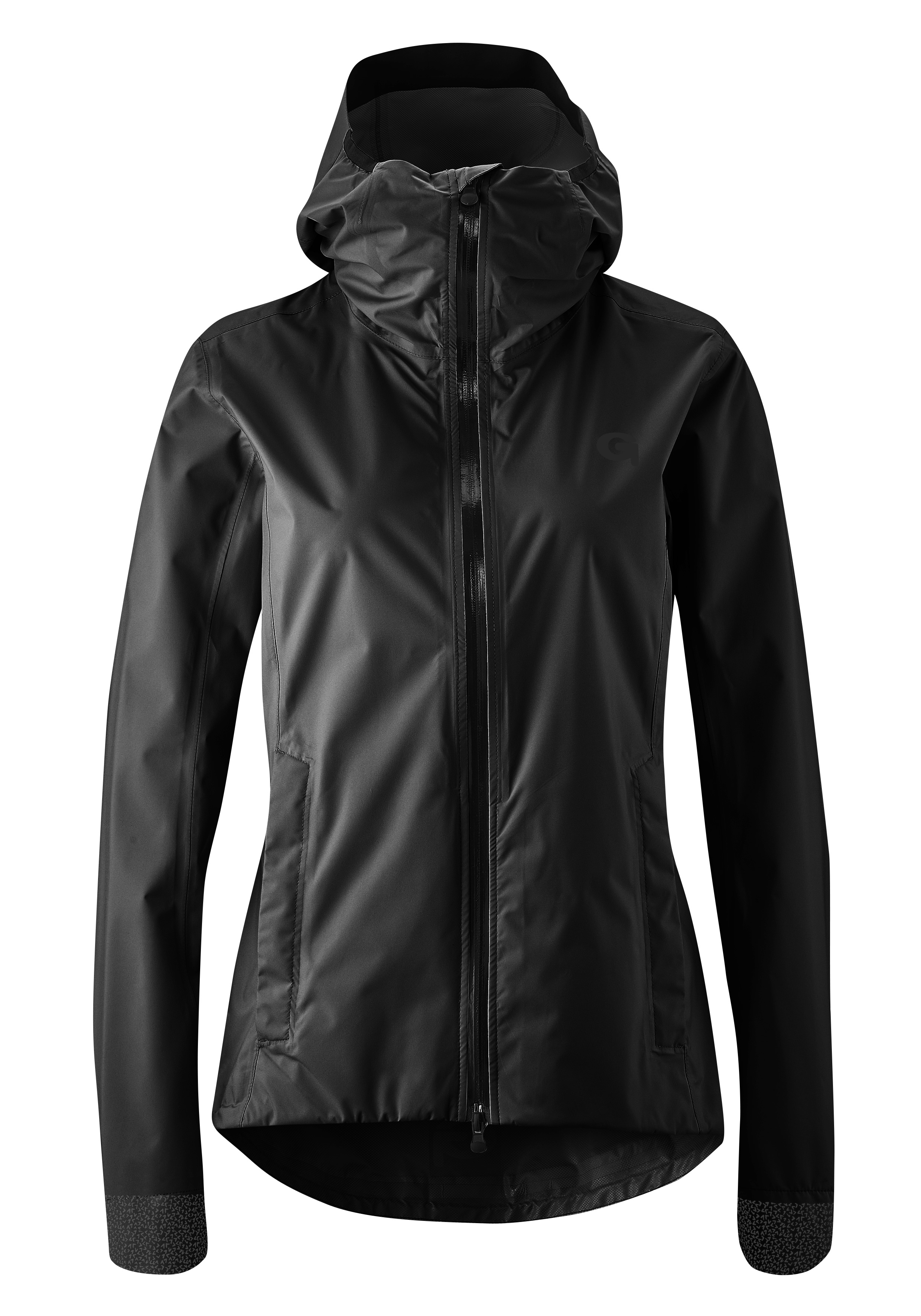 Fahrradjacke GONSO "Save Jacket Trail W", Damen, Gr. 44, schwarz, 100% Polyester, Jacken, Damen Regenjacke wind- und wasserdicht, Radjacke mit Kapuze Image
