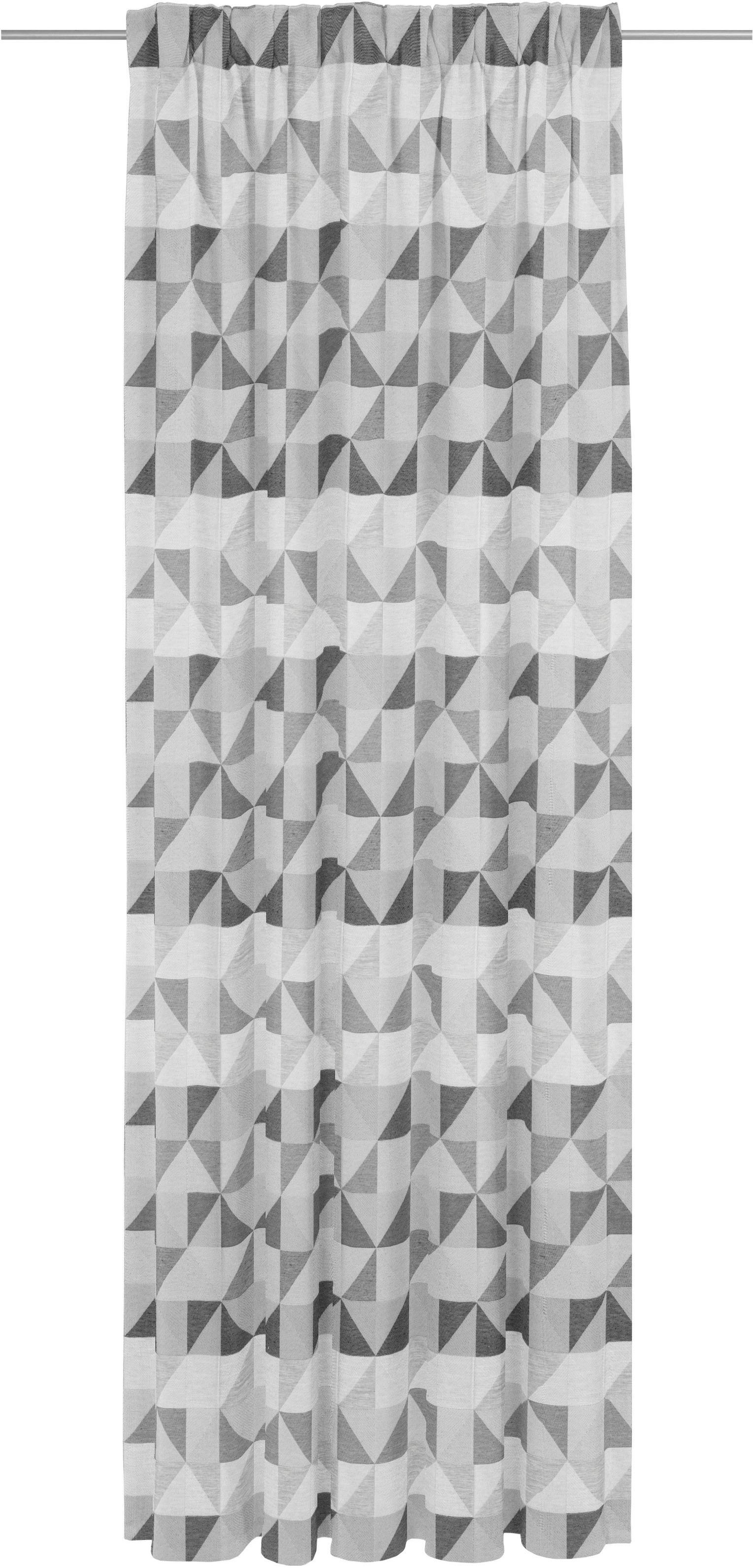 Vorhang WIRTH "Berlare", grau (dunkelgrau), B:132cm H:355cm, Baumwolle, Polyester, Gardinen, nach Maß Image