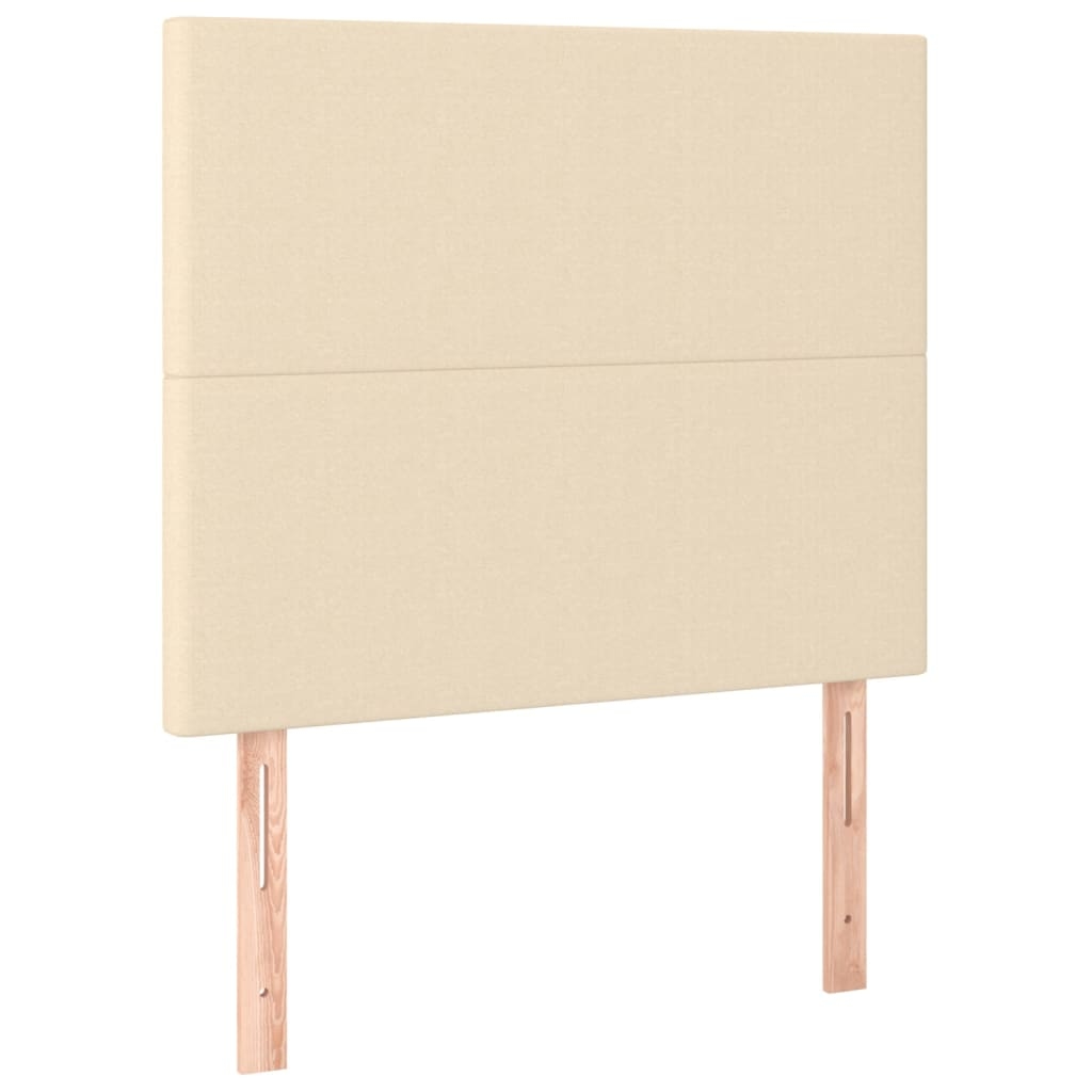 vidaXL Kopfteil Creme 100x5x118/128 cm Stoff Image