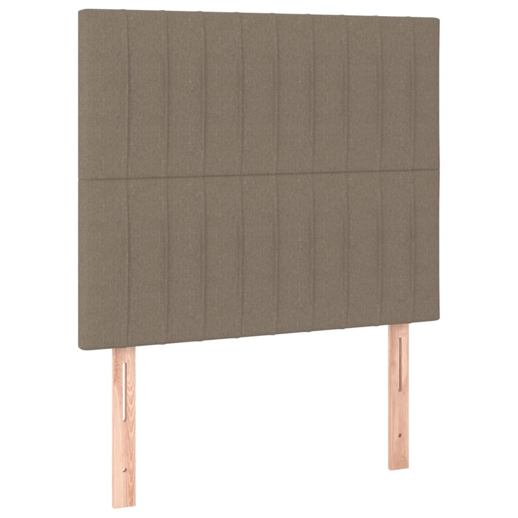 vidaXL Kopfteil Taupe 80x5x118/128 cm Stoff Image