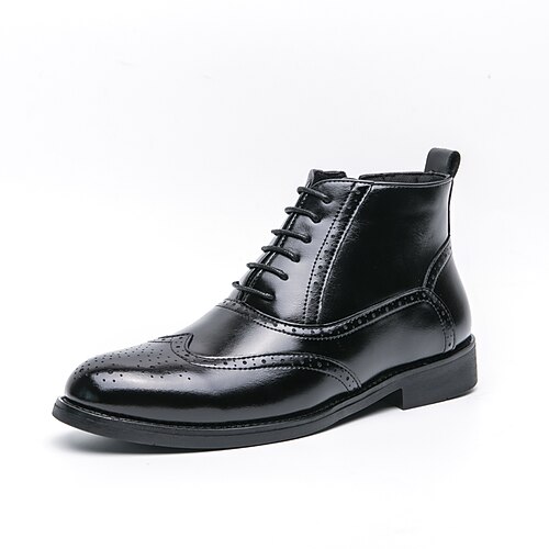 schwarz-weiße Oxford-Stiefeletten für Herren mit Flügelkappen-Design, zweifarbige formelle Abendschuhe für Gatsby-Partys, Bühnenauftritte und Bürokleidung