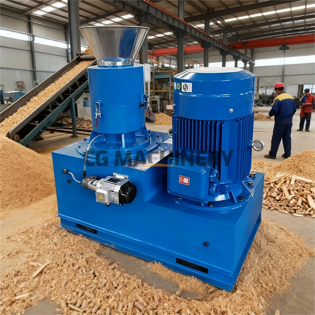 Hochwertige Diesel-Holzpelletpressmaschine zum Bearbeiten und Fräsen von Holzpellets Image